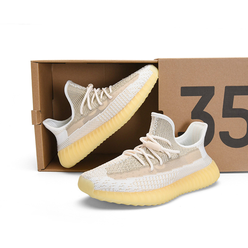 Putian Shoe Factory Wholesale Coconut Men's Sneakers, Real Popcorn Casual Women's Shoes, Breathable Running Shoes, Fly-Knit