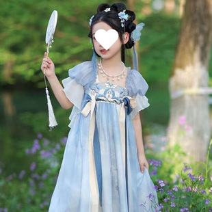 Hanfu for Girls, Autumn Style, Children's Ancient Style Summer Dress, Fairy Tang Suit for Little Girls, Super Fairy Dress with Embroidery and Printing