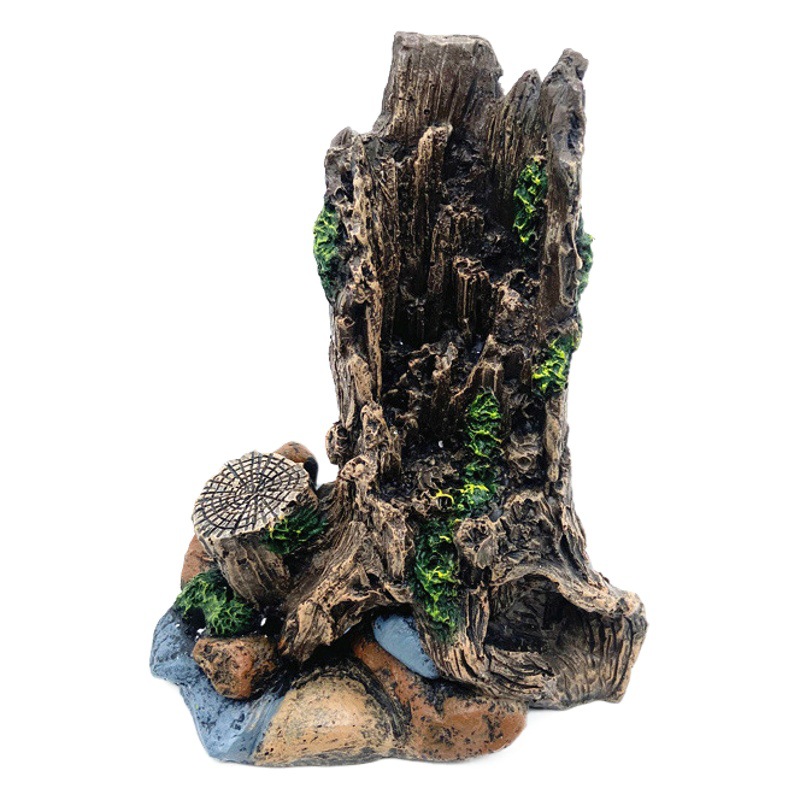 Acuario paisaje creativo decoración de la casa de madera árbol casa escape decoración de la casa resina sumergido tronco de madera árbol root crawler escalada pet