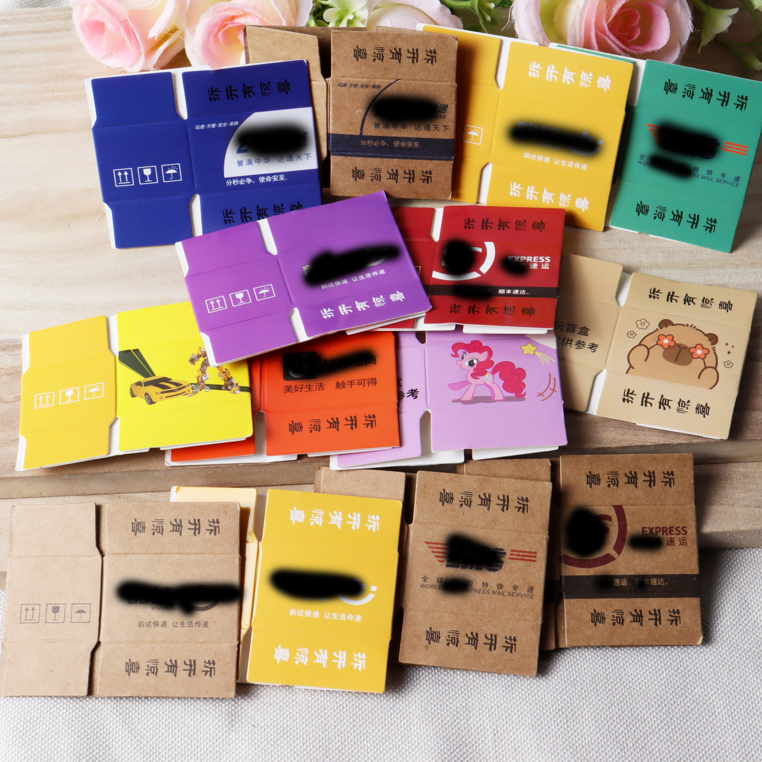 新款迷你小快递箱包裹 文具盲盒 微缩工艺品超市仿真摆件食玩盲盒