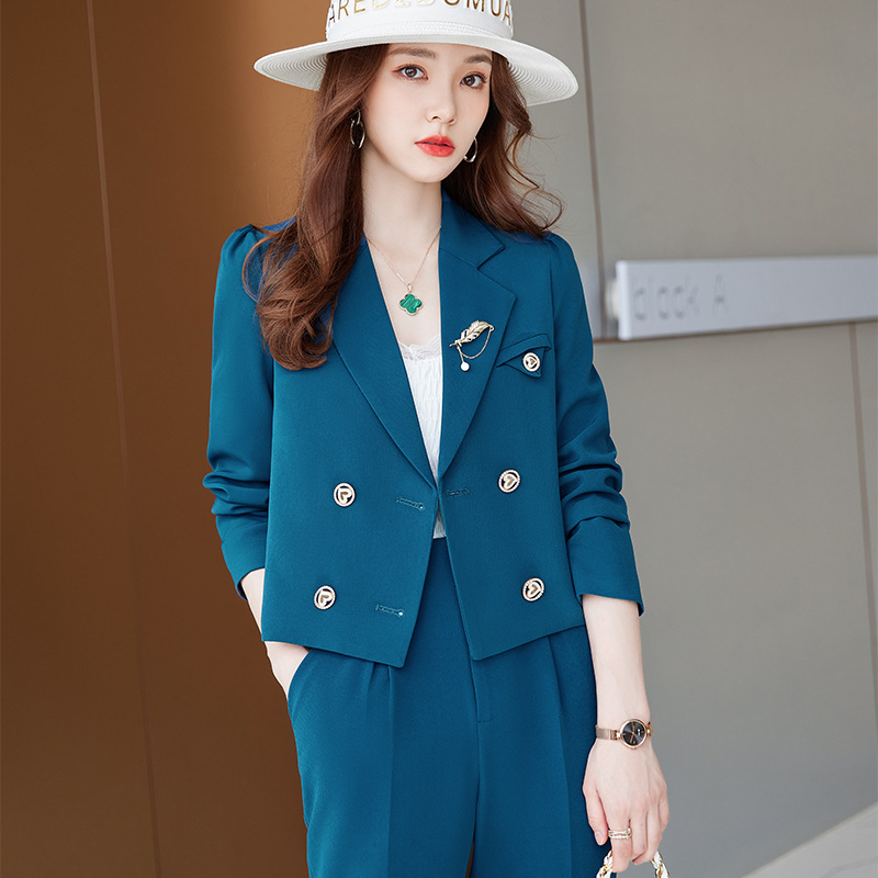 Khaki autumn classic suit jacket