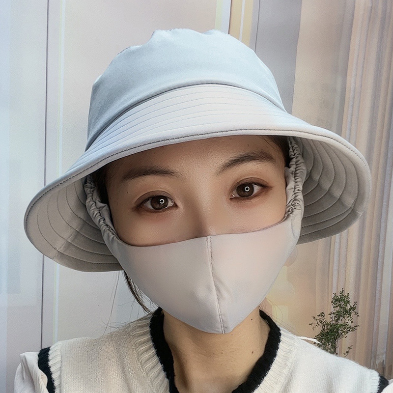 솔리드 오프화이트 티 헤어 모자