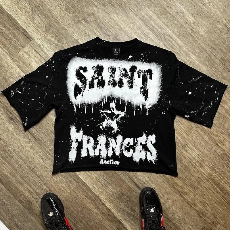 アメリカの街頭y 2kファッションの服のアルファベットのプリントの長袖のtシャツの個性のデザインの男女の同項のゆったりしている上着|undefined