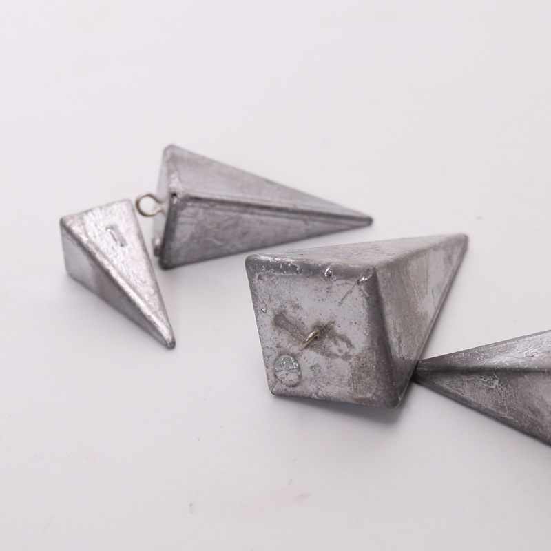 Transfronterizo pirámide colgante de plomo triángulo colgante de cuatro esquinas colgante de plomo OZ suministros de pesca con anillo de posicionamiento bajo el agua pesca en el mar