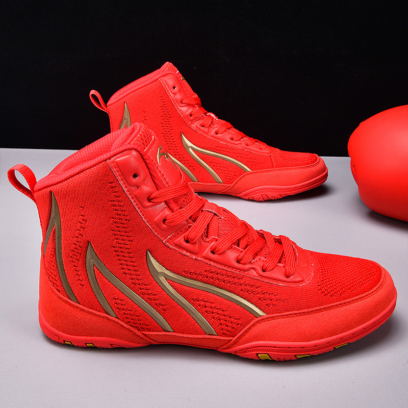 New Boxing Shoes for Men and Women, Wrestling Shoes, Fighting Shoes, Training Shoes, Fighting Shoes, Wrestling Shoes, Sanda Shoes, Boxing Boots, High-Top Shoes