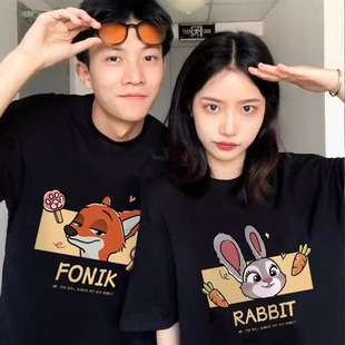 DifferenT Couple Wear Summer 2024 New CloThes Disco Popular Classy Special ShorT-sleeved T-shirT SuiT