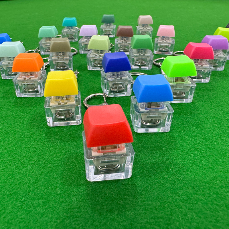 超多色組み合わせ解凍キーホルダーペンダント無字解凍ボタン試軸器カラー発光解凍キーホルダー