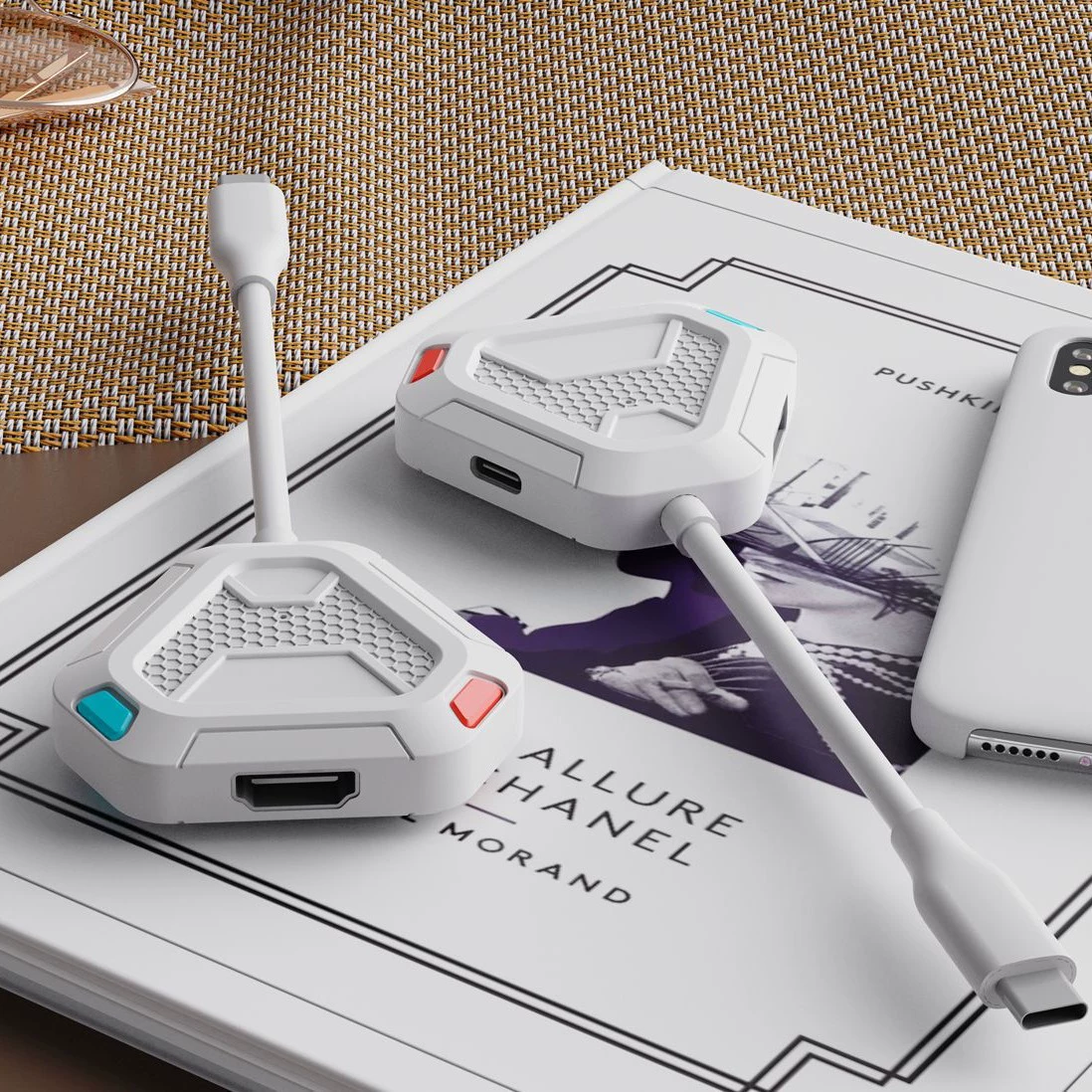 Переключите базовый экран проектора типа c на док-станцию-концентратор HDMI «три в одном» Преобразование видео Nintendo 4k