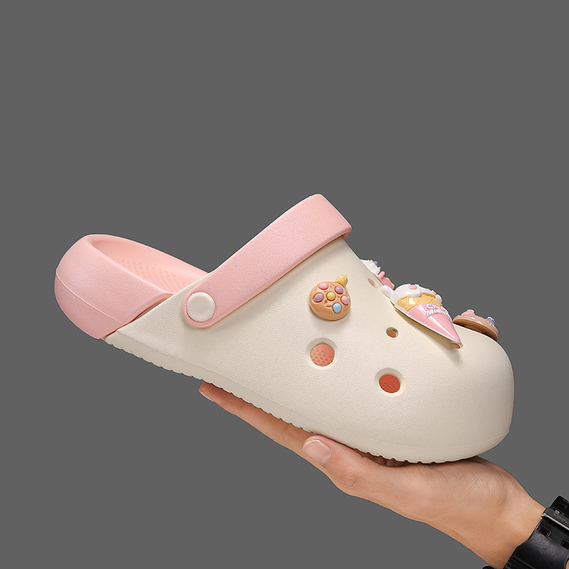 Summer Ice Cream Beach Clogs Garden Shoes with a Soft Feel, Outdoor Indoor Women's Closed-Toe Trendy Slippers Summer Ice Cream Beach Clogs Garden Shoes with a Soft Feel, Outdoor Indoor Women's Closed-Toe Trendy Slippers