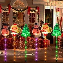 L 49007 Christmas Snowman Candy Lawn Lights �}�Qѩ���ǹ��؟�