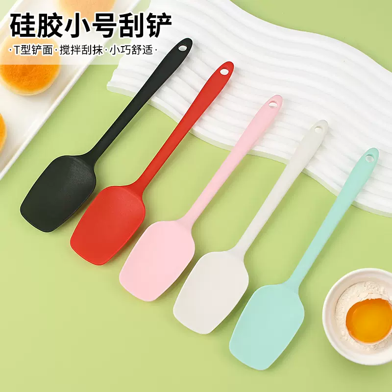 现货小号硅胶刮铲t型铲子辅食锅小铲子奶油抹刀烘焙硅胶刮刀