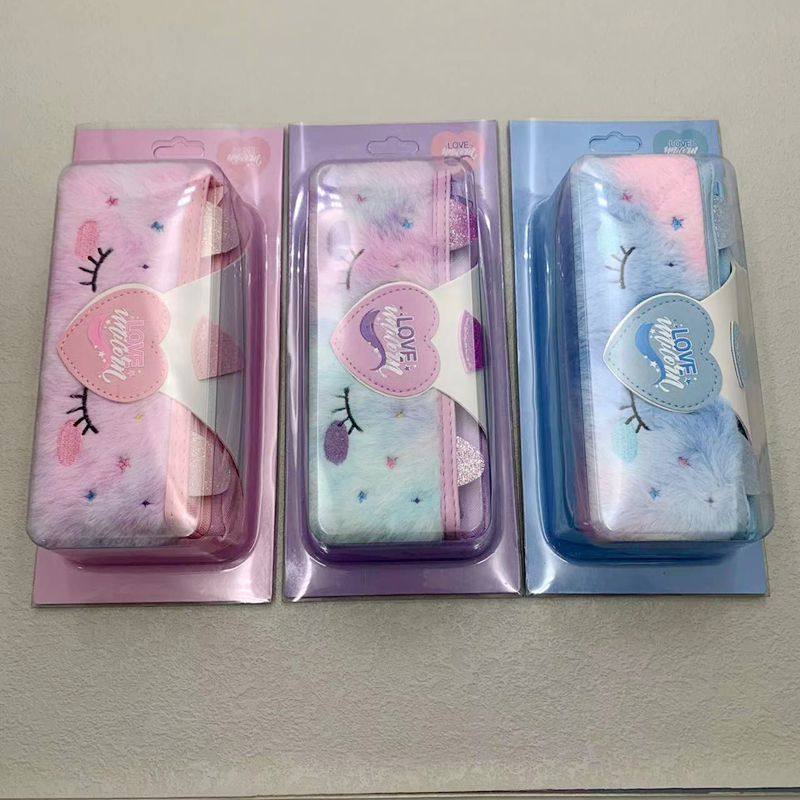 Estuche para lápices de doble capa de tela Oxford - Diseño cartoon y minimalista - Gran capacidad - Para almacenar lápices - Venta al por mayor