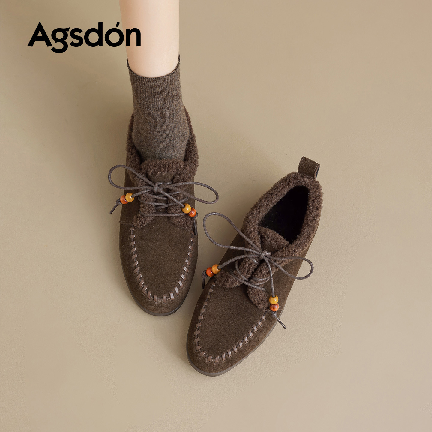 Zapatos de algodón retro de invierno de 2025 para mujeres, un zapato de botellas de lana Birken