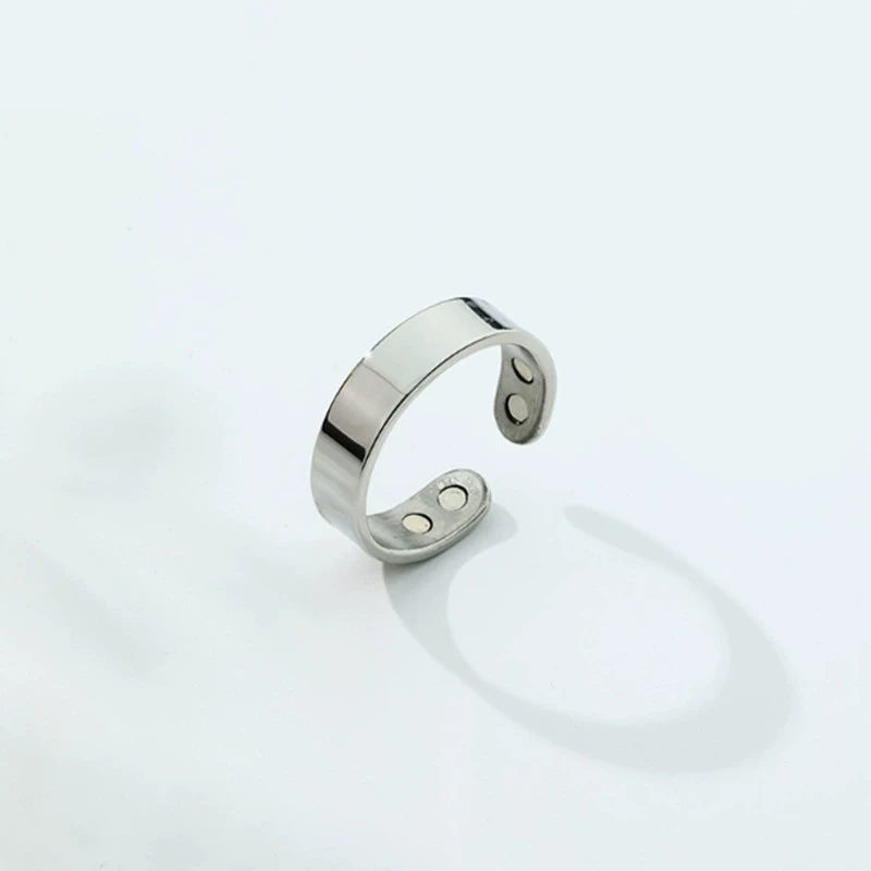 Magnetic ring with stone stainless steel, fashionable bracelet