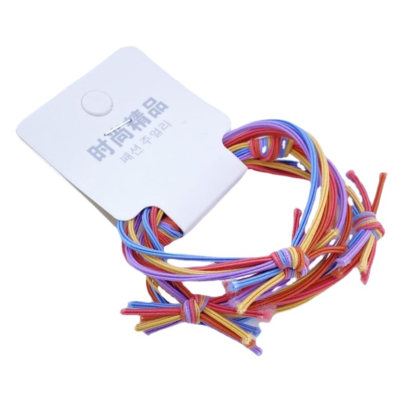 Tarjeta básica hecha a mano anudada banda de pelo cuerda de pelo Hada Súper Hada cuerda de pelo lazo simple banda de goma 2 yuanes tienda