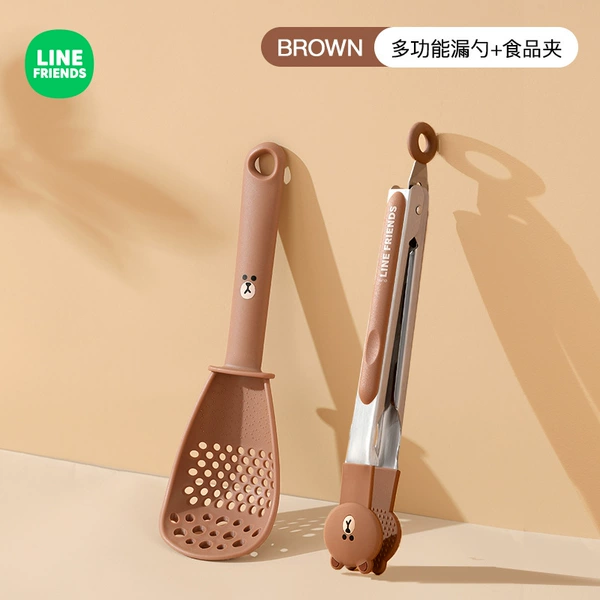 [2-piece set] cooking spoon + silicone clip