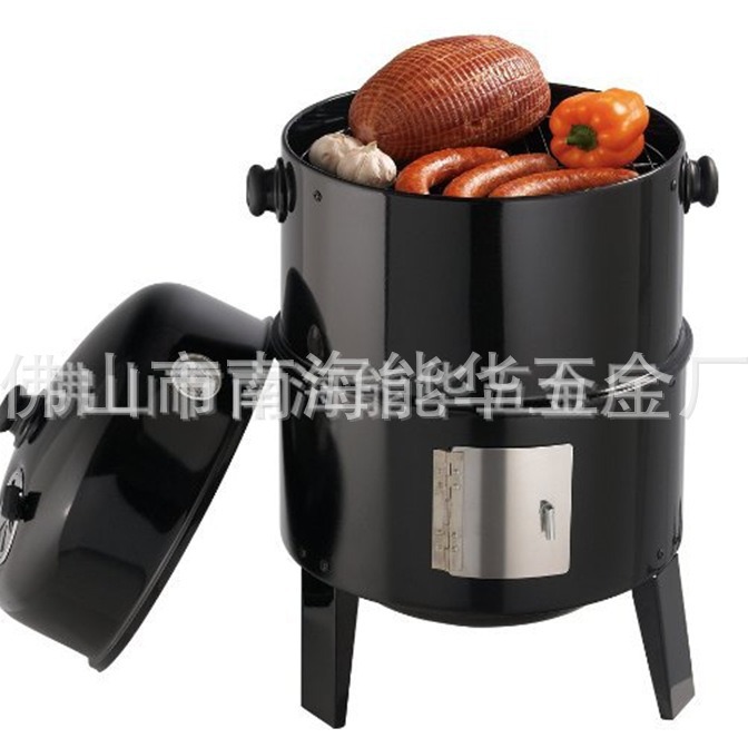 Horno de humo al aire libre horno de barbacoa multifunción horno de barbacoa de tres capas Fumar BARBACOA horno de barbacoa al aire libre quema de carbón