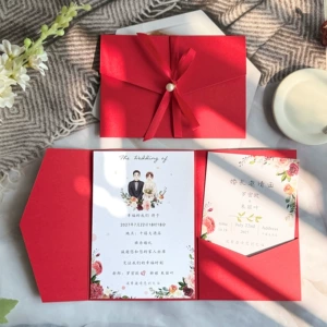 Amazon Wedding Скидка 30% Приглашение Открытка ручной работы Приглашение на свадьбу в европейском стиле Набор разноцветных карточек Готовый заводской запас