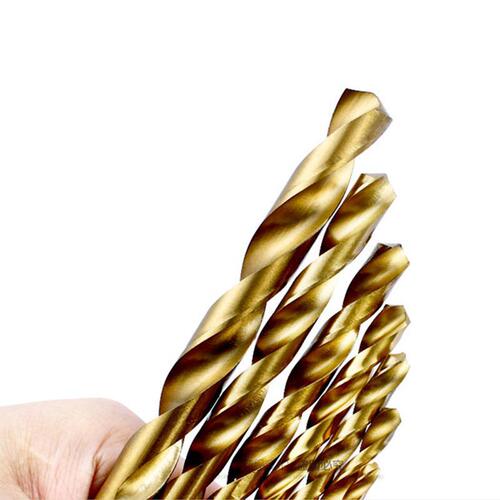 Cross-border twist drill set 50PC high-speed steel mini small drill woodworking straight handle metal drilling titanium-plated twist drill