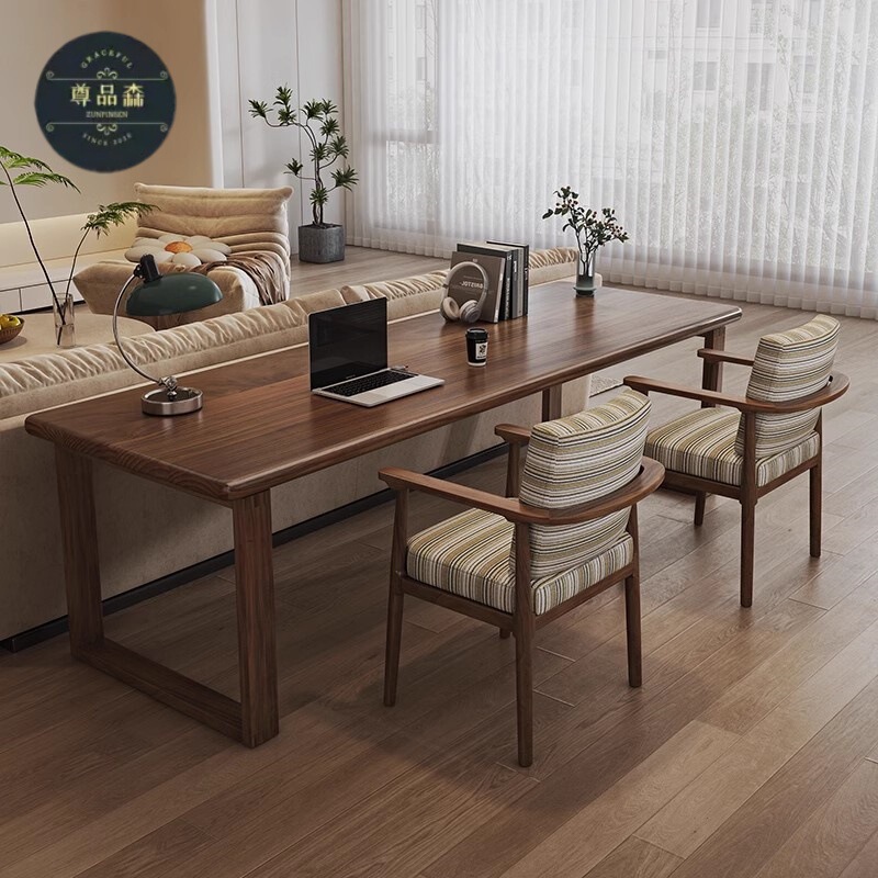 South American Walnut Sofa Desk Home Study Table Solid Wood Double Computer Desk Office Desk Writing Workbench
