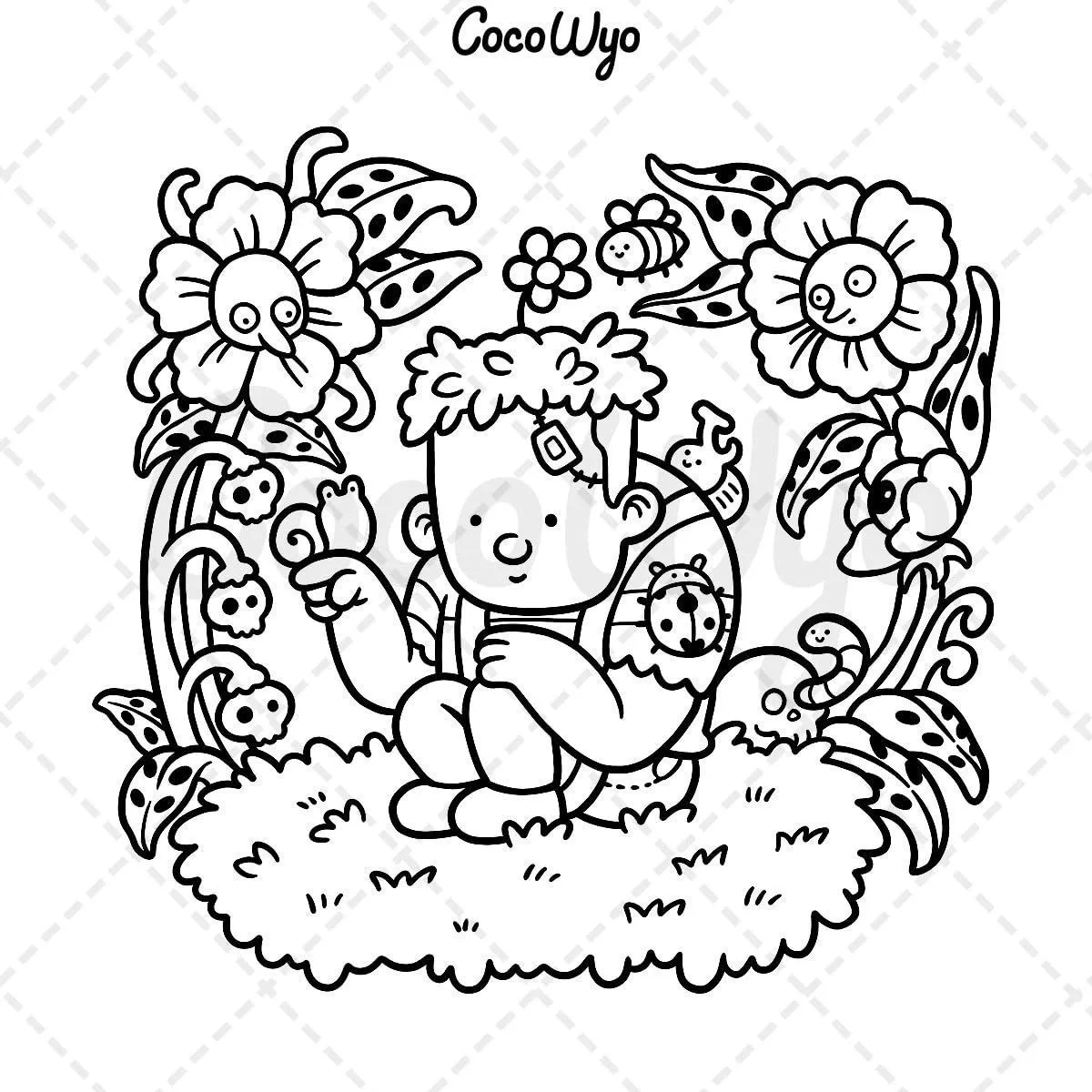 Cross -border Amazon New Halloween Children Ghost Park SPOOKY CUTE Coloring Book