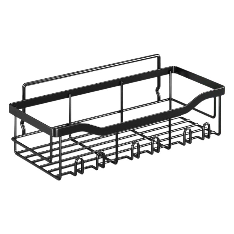 Cross-border 304 bathroom rack non-perforated toilet wall-mounted toiletries toothbrush storage rack five-piece set
