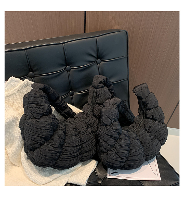 Women's Bags new croissant cloud bag pleated one shoulder crossbody sponge light versatile casual fashion dumpling women's bag_ipsvogv.com