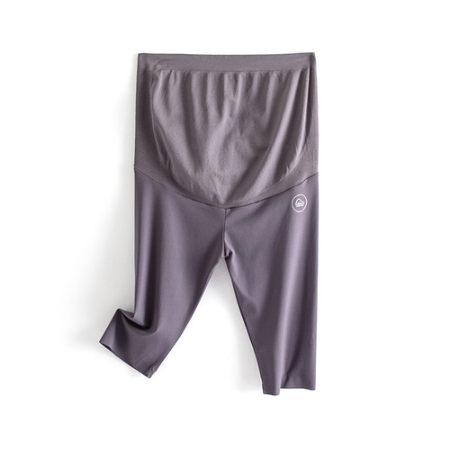 Maternity pants, three-quarter length pants, Summer Barbie pants, wholesale cloud-sense amino acid sharkskin maternity pants, maternity leggings