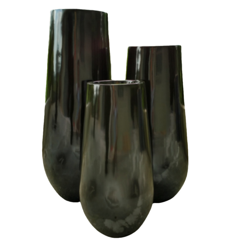 Fiberglass Floor Combination Flowerpot Hotel Coffee Shop Comercial Fiberglass Flowerpot Vaso de flores