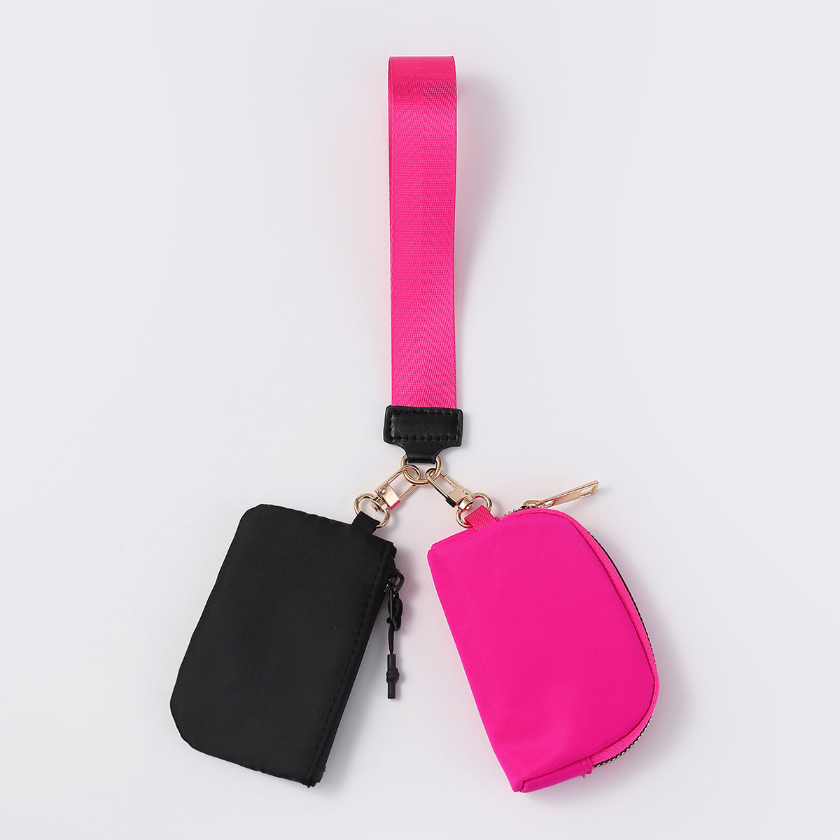 Bolso de muñeca transfronterizo LULU con el mismo estilo Mini bolso de color de moda portátil Estuche para llaves de almacenamiento impermeable de nailon