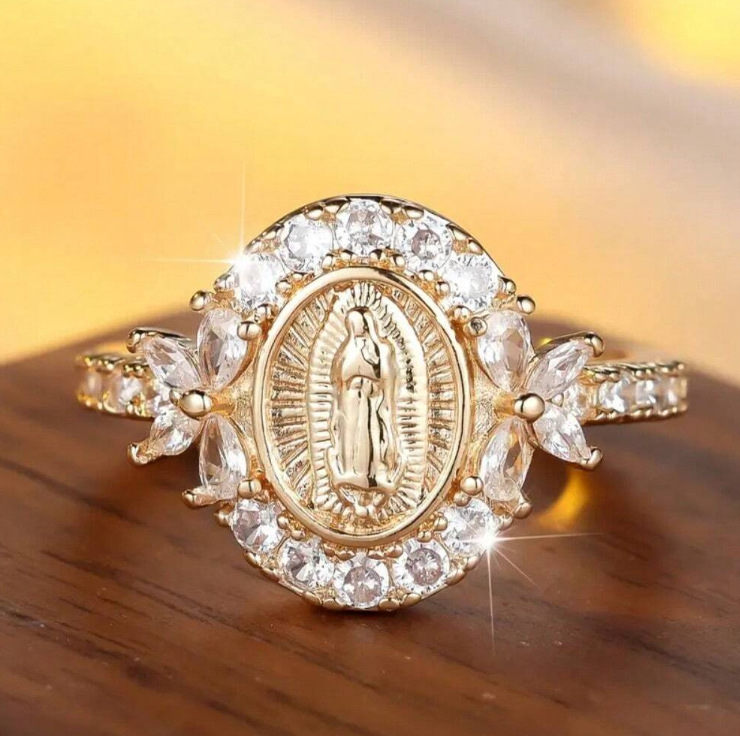 Huaya Cross-Border Hot Selling Bohemian Retro Inlaid Zircon Ring European and American Ladies Engagement Ring Factory Direct Sale