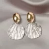 4# Ракушка, серебристый (серебряная игла)