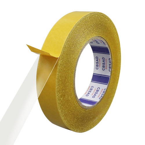 黄纸PET双面胶超薄0.05mm0.1mm厚耐高温双面胶纸透明双面胶带模切