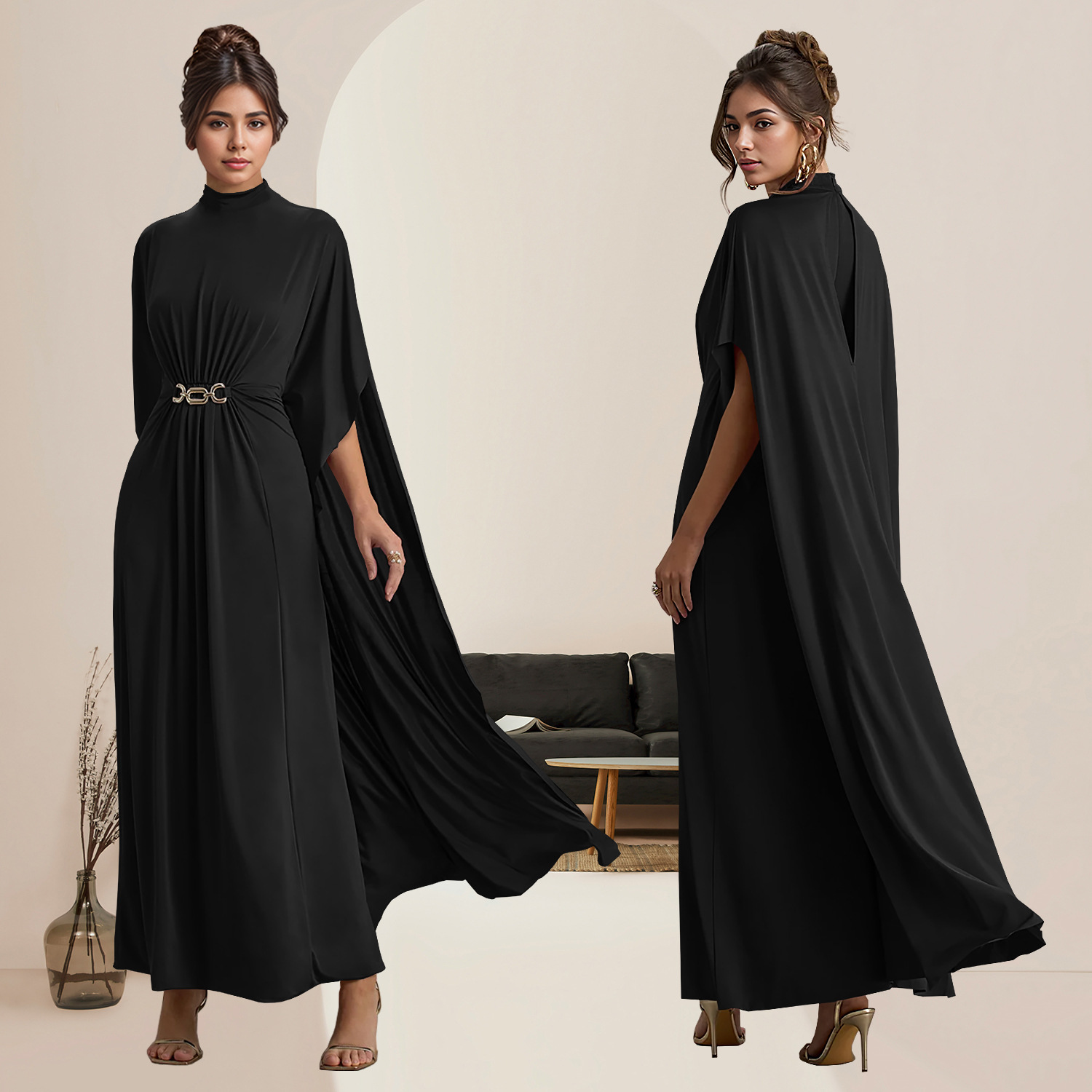 C7279 Aliexpress transfronterizo Amazon Europa y América moda moda de mujer temperamento alto vestido de fiesta image 4