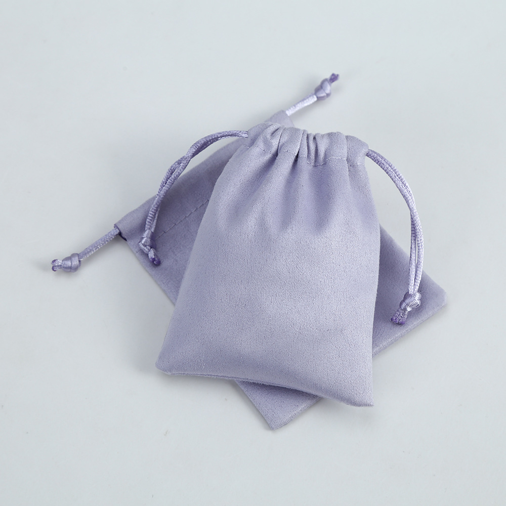 Simple Style Solid Color Cloth Drawstring Jewelry Packaging Bags 1 Piece