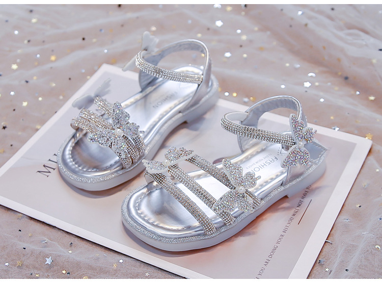Glittriga prinsess sandaler för flickor mjuka barnskor_voghion.com