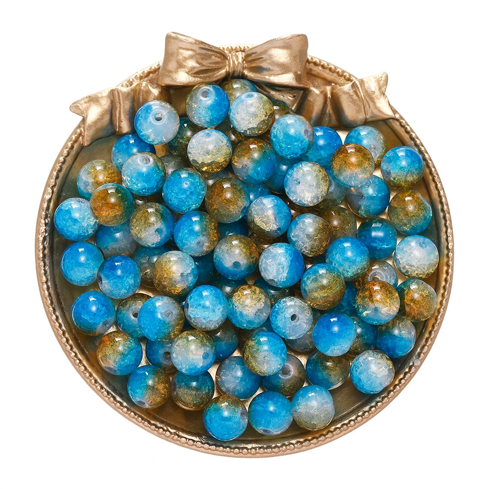 Beaded bracelet handmade round glass beads 10 mm, 1.8 mm hole, DIY 20 or 50 pcs