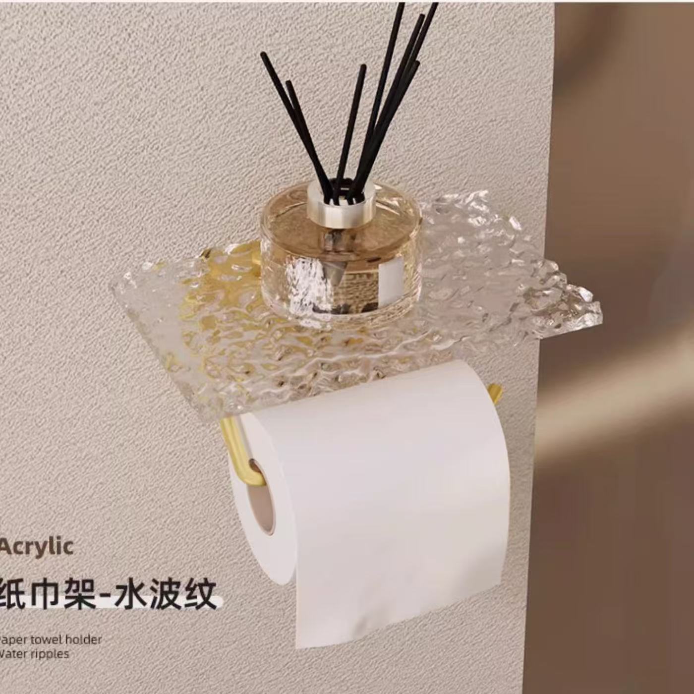 Estante de papel acrílico, estante de toallas de papel higiénico, estante de almacenamiento transfronterizo, estante de almacenamiento de etiquetas gratuitas, estante de extracción de papel higiénico