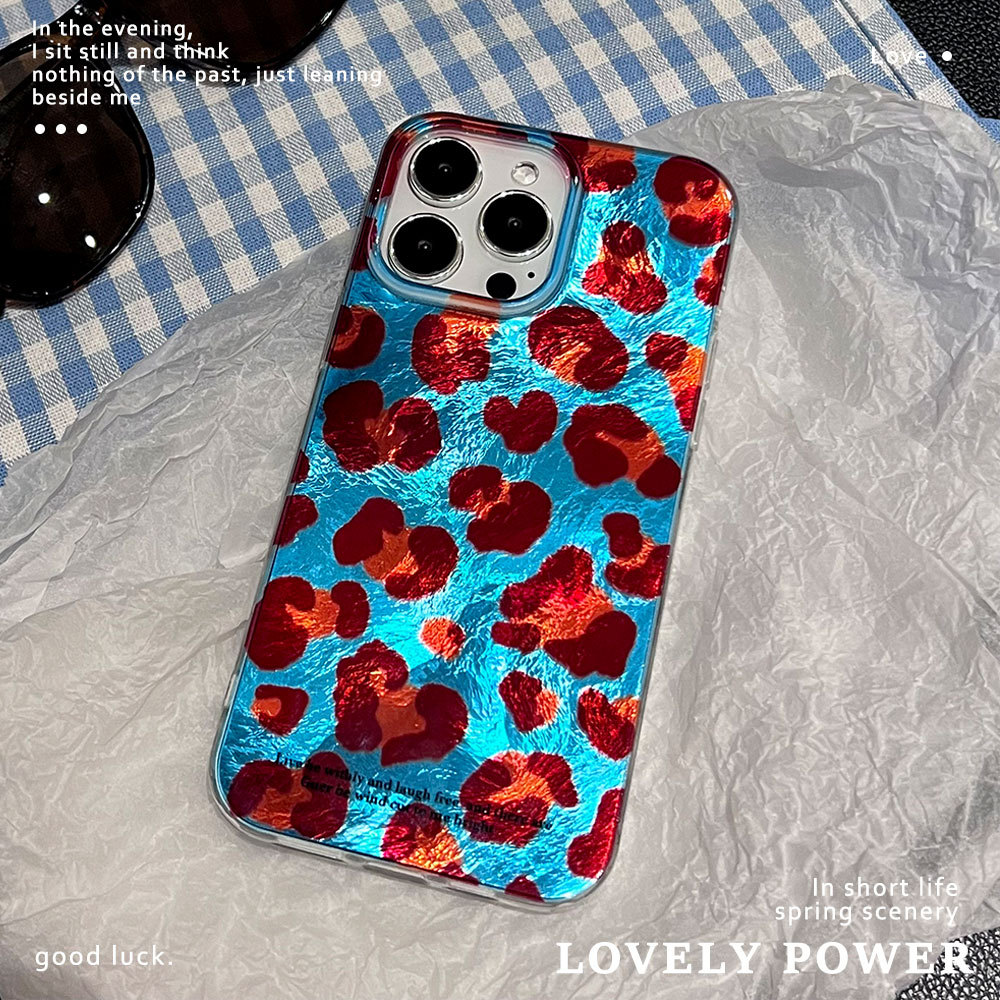 Nuevo leopardo gran agujero glaciar caso de teléfono móvil para Apple16promax anti-caída caso de moda iphone17