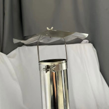 厂家批发不锈钢伞型防雨帽多规格户外野营柴火炉烟管便携炭炉炉灶