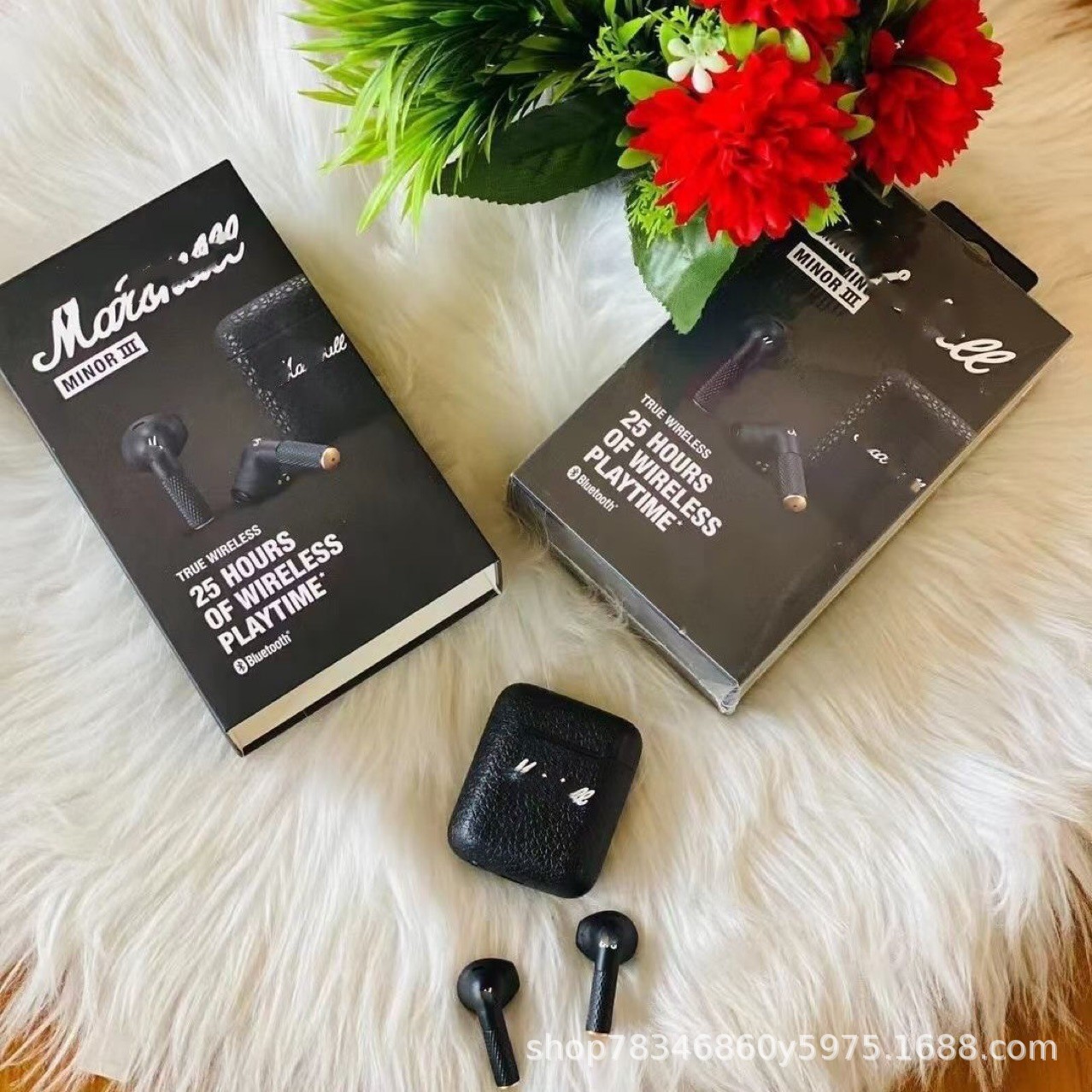 Wireless earbuds (Marshal) M3, ANC noise reduction, Bluetooth, charging case