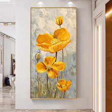 手绘油画玄关走廊尽头装饰画现代简约大气美式高档竖版挂画大芬村