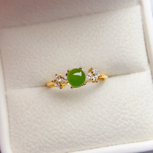 Factory wholesale explosions natural jasper ring S925 silver inlaid main stone 5*5 selling Europe and the United States a generation