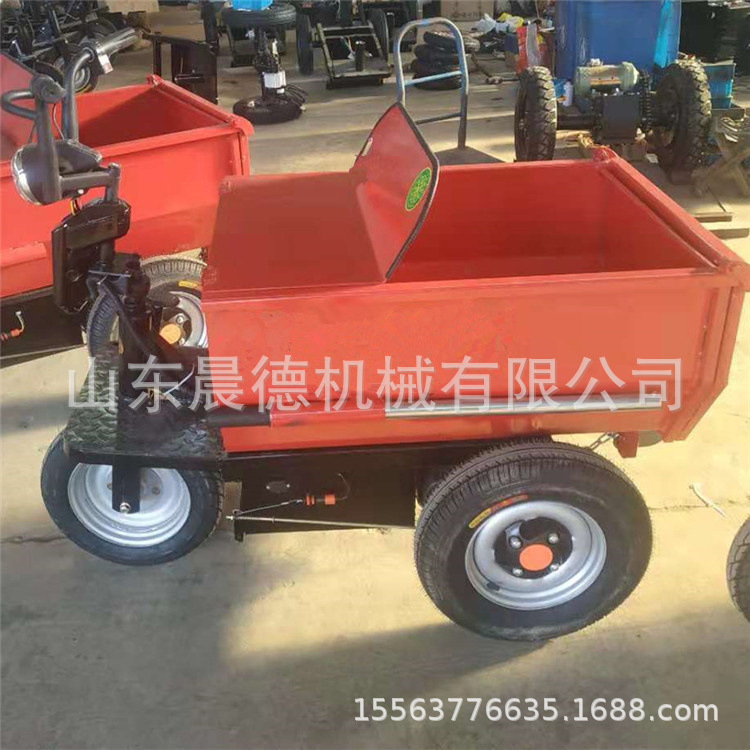 建筑工地用电动灰斗车 手掀自卸车渣土砂石翻斗车