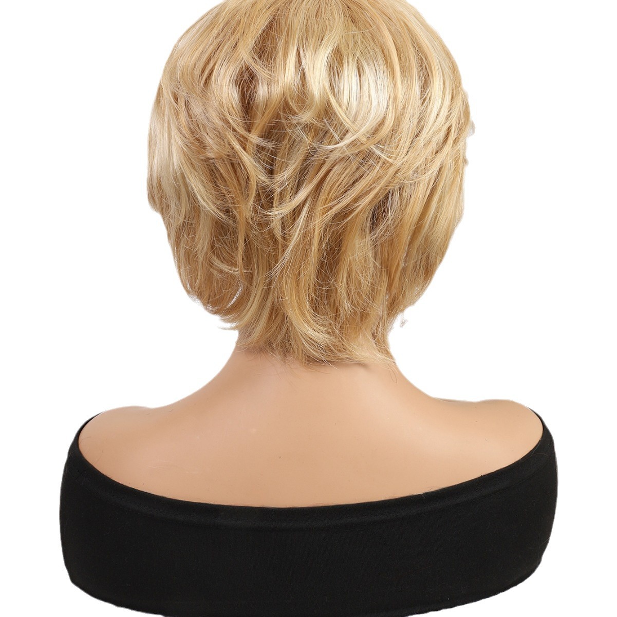 Cabeza de bob de fibra química al por mayor peluca de pelo de estudiante mecanismo de peluca cubierta de cabeza