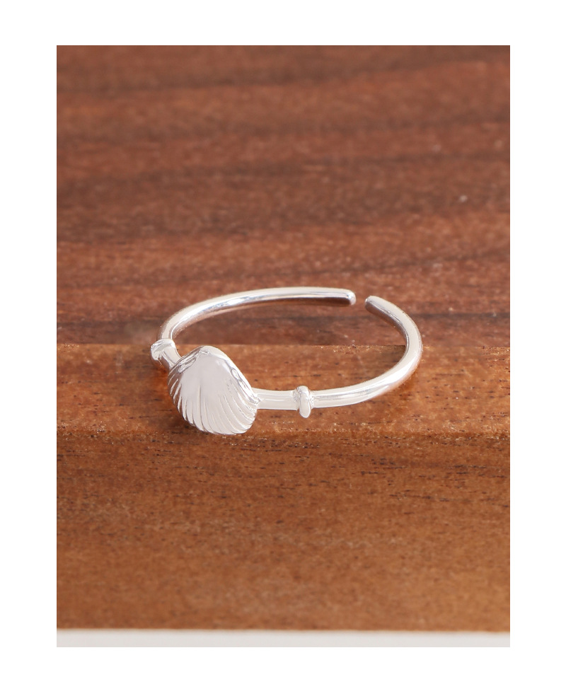 5g Weight Open Rings Classification 1 Piece Quantity Holiday, Travel, Daily Occasion 925 Sterling Silver Material Shell Pattern Women's Gender Plating Design Casual, Simple Style, Streetwear Style 925 Sterling Silver Shell Open Rings 6