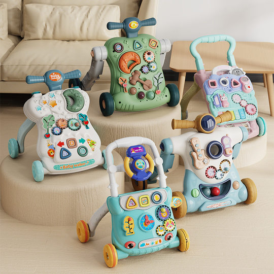 Baby Walker Stroller Anti-Rollover Baby Can Sit on Multi-Functional Walker for 6-18 Months Kidsren Boys and Girls