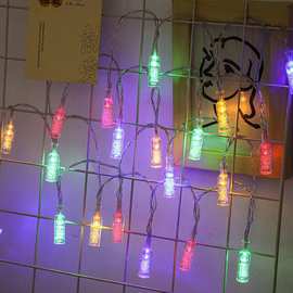 LED酒瓶灯 户外露营氛围灯小彩灯串宿舍房间装饰礼物盒圣诞树挂件