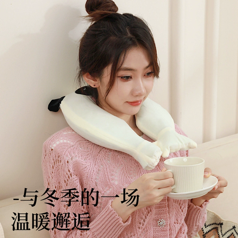 Pillow, water container, compress, with neck protection