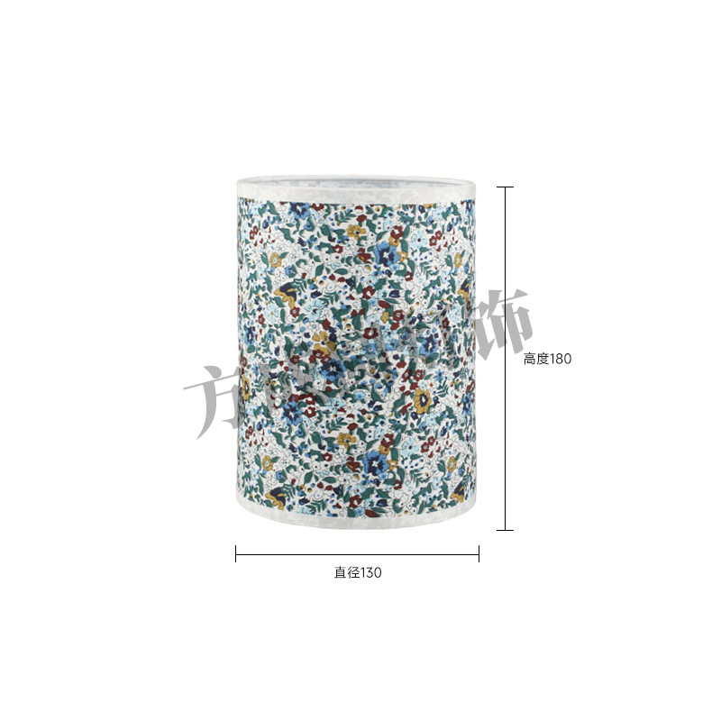 Pantalla de lámpara de mesa pastoral retro patrón de impresión floral lámpara de mesa carcasa de pantalla de lámpara estilo nacional chino lámpara de cabecera de casa de familia pantalla de lámpara